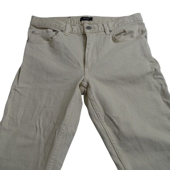 Theory Skinny Fit Beige Denim Jeans Men Size 30 Zipper Fly 5-Pocket Stretch - Picture 2 of 14
